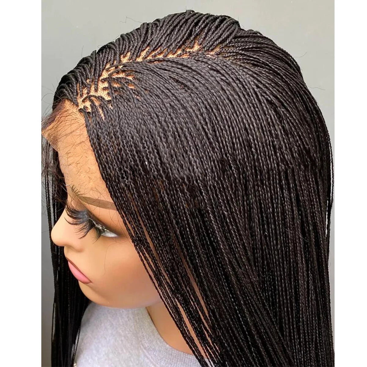 Micro Glue less Braid Lace Wig