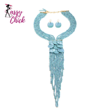 Multi-layered Handmade Tassel Necklace Sassy Chick Logo