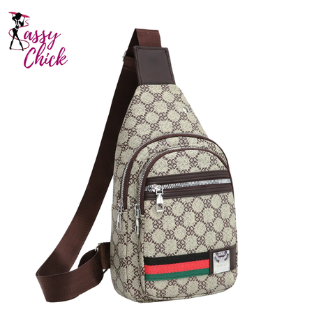 Multifunction Messenger Bag With Earphone Hole Sassy Chick Logo