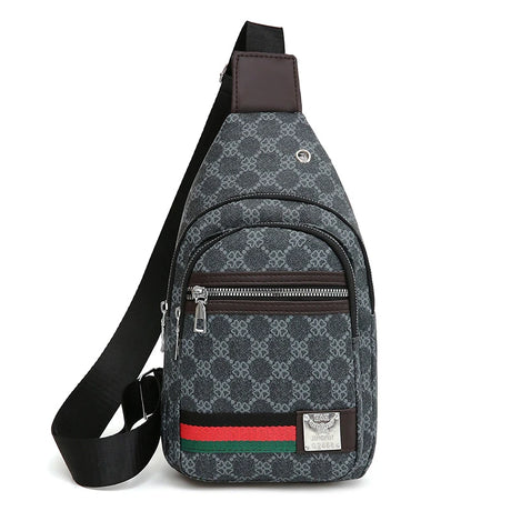 Black Multifunction Messenger Bag With Earphone Hole