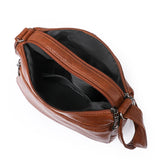 brown leather handbag compartment 