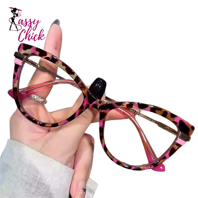 Myopia Hyperopia Cat Eye n Anti Blue Light Eyeglasses Sassy Chick Logo