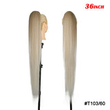 Natural Smooth Straight Synthetic Ponytails Hair Extensions