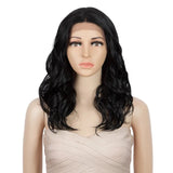 Black Natural Wave 20 Inch Synthetic Lace Front Wigs