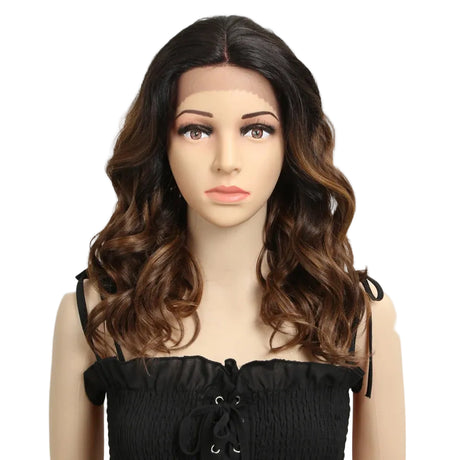 Brown Natural Wave 20 Inch Synthetic Lace Front Wigs