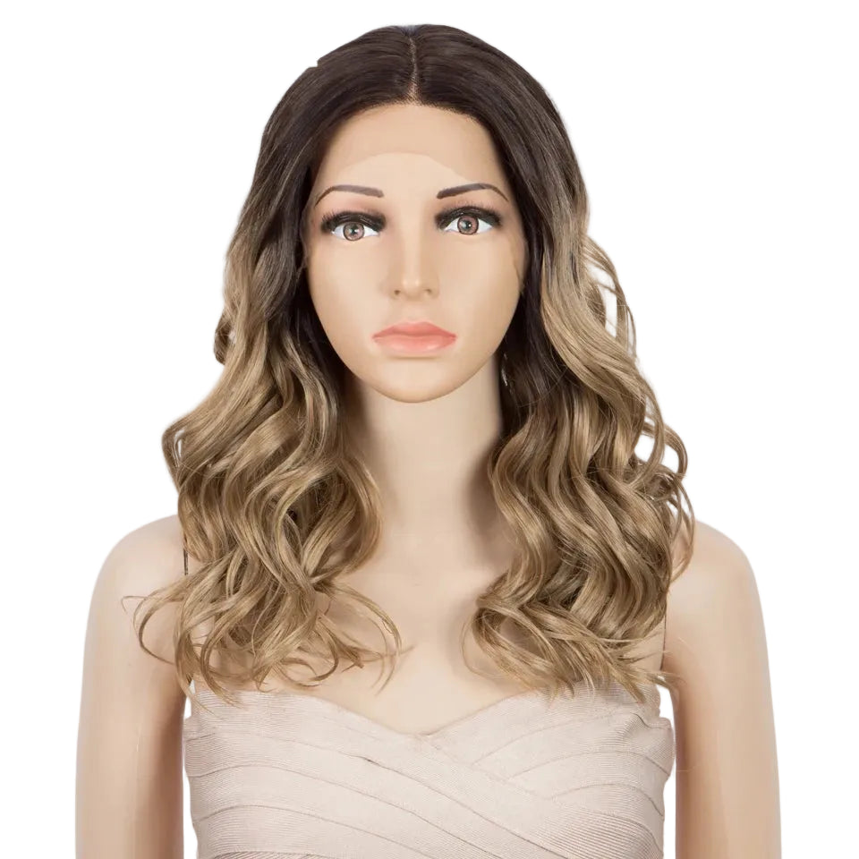 Blonde Natural Wave 20 Inch Synthetic Lace Front Wigs