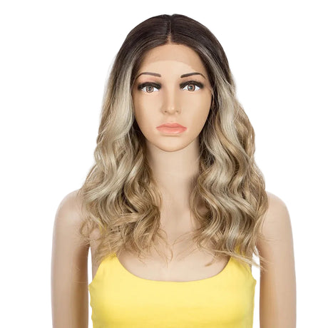 Blonde Natural Wave 20 Inch Synthetic Lace Front Wigs