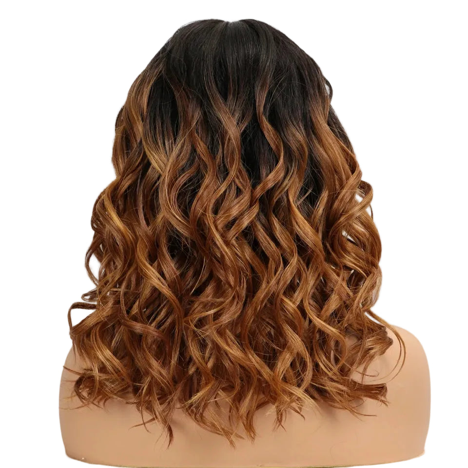 Brown Natural Wave 20 Inch Synthetic Lace Front Wigs