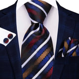 multi color geometric pattern necktie set