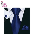 Navy Blue High Quality Silk Men Necktie Sassy Chick Logo
