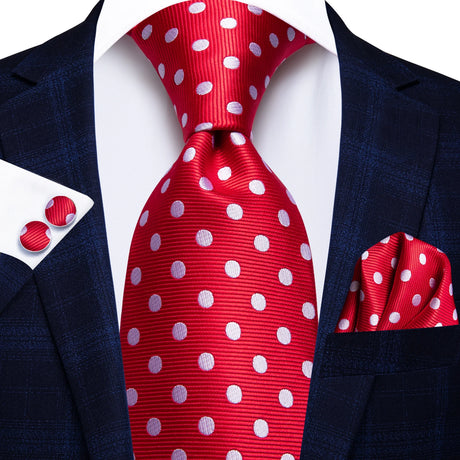 Red Dot Designer Silk Wedding Tie