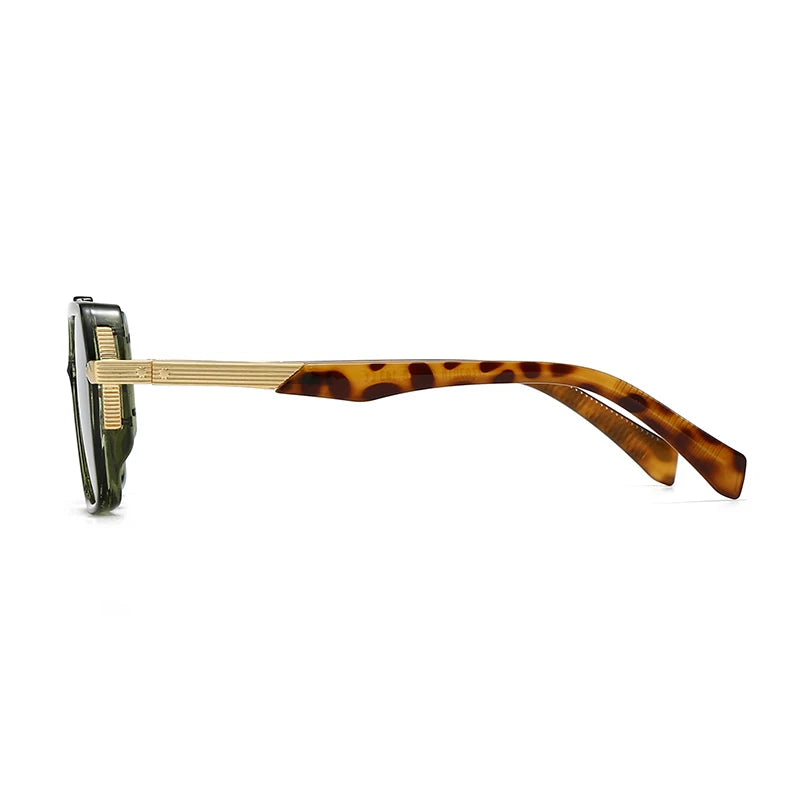 New Aviator Retro Double Bridge Square Sunglasses