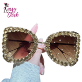 New Butterfly-Shaped Oversized  Women's Sunglasses Sassy Chick Logo