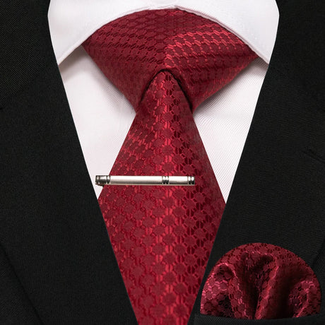 New Classic Silk 8cm Plaid Dot Striped Men's Ties