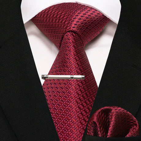 New Classic Silk 8cm Plaid Dot Striped Men's Ties