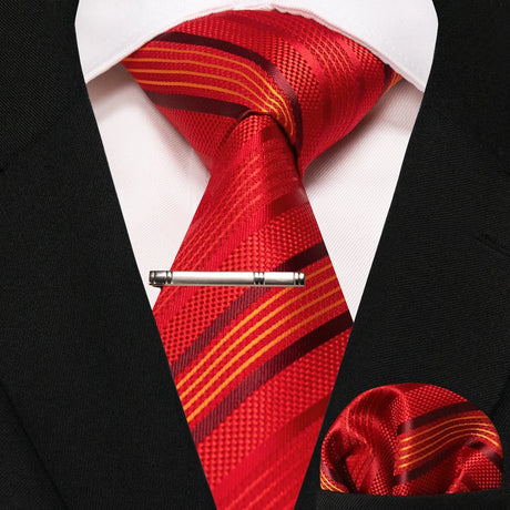 New Classic Silk 8cm Plaid Dot Striped Men's Ties