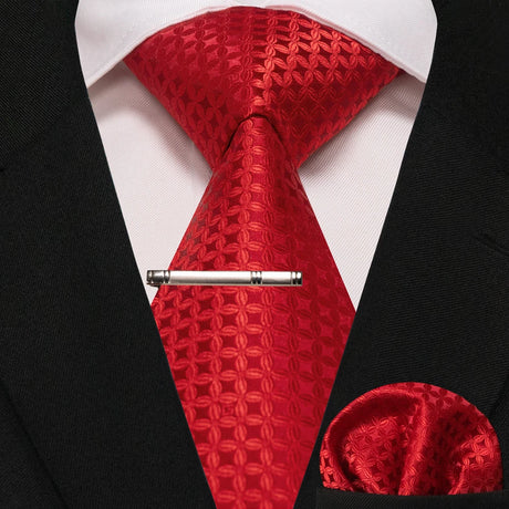 New Classic Silk 8cm Plaid Dot Striped Men's Ties