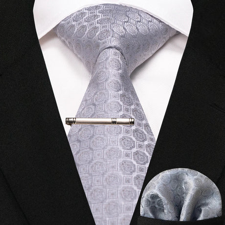 New Classic Silk 8cm Plaid Dot Striped Men's Ties