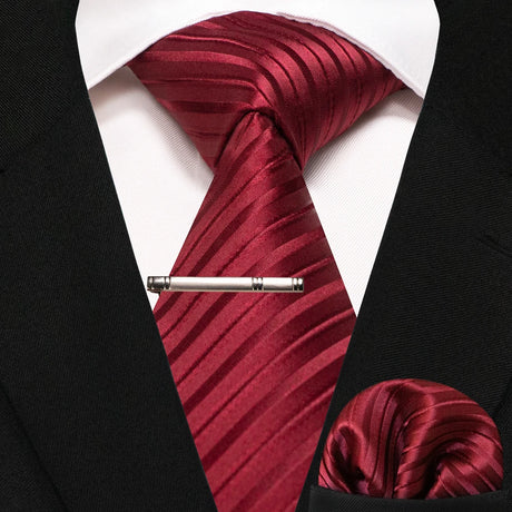 New Classic Silk 8cm Plaid Dot Striped Men's Ties