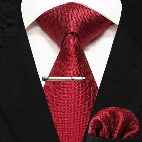 New Classic Silk 8cm Plaid Dot Striped Men's Ties