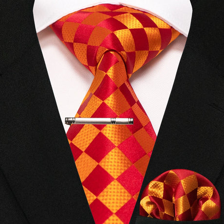 New Classic Silk 8cm Plaid Dot Striped Men's Ties