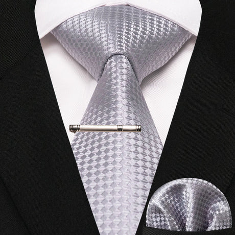 New Classic Silk 8cm Plaid Dot Striped Men's Ties