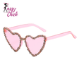 New Cute Cat Eye Heart-shaped Sunglasses Sassy Chick Logo