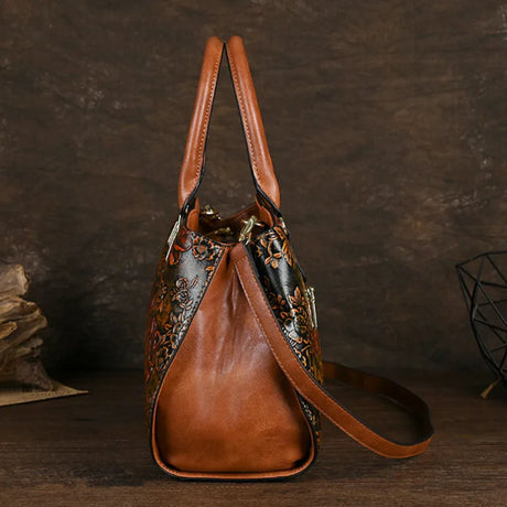 Side of New Embossed Large Handmade Shoulder Bag For Women