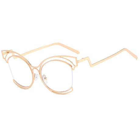 Gold New Half-Frame Hollow Out Optical Eyewear