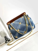 New Luxury Denim Rivet Bag Handbag