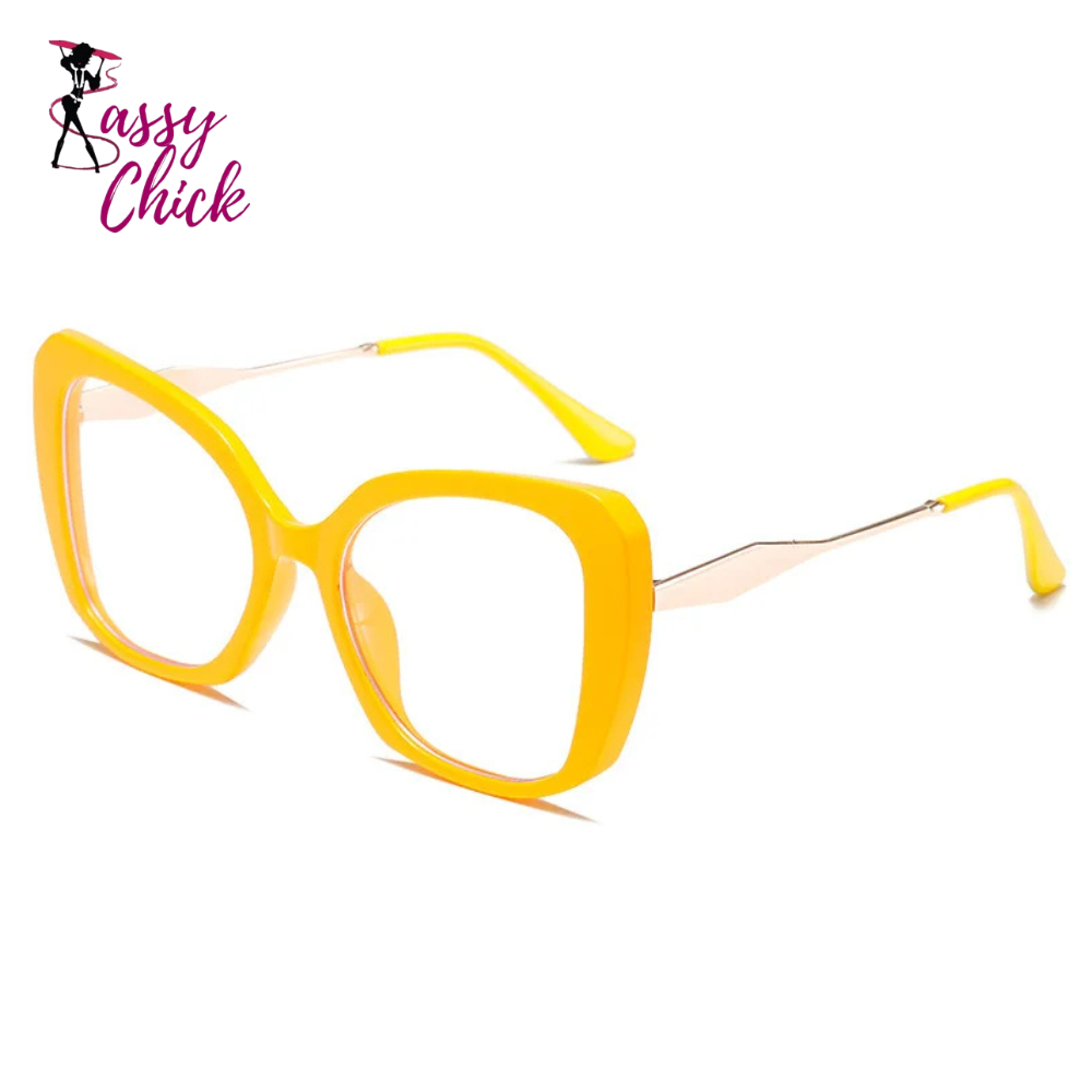 New Minimalist Anti Blue Light Flat Decorative Sunglasses Sassy Chick Logo