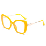 Yellow New Minimalist Anti Blue Light Flat Decorative Sunglasses