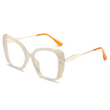 White New Minimalist Anti Blue Light Flat Decorative Sunglasses