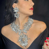 model using New Statement Exaggerate Jewelry Set