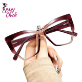 New Style Cat Eye Blue Light Blocking Computer Glasses Sassy Chick Logo