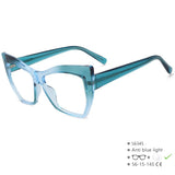Blue New Style Cat Eye Blue Light Blocking Computer Glasses