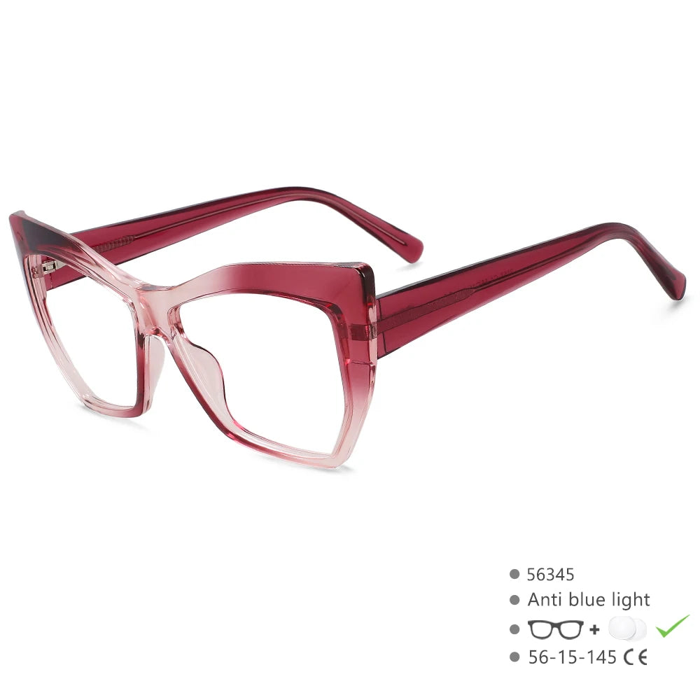 Red New Style Cat Eye Blue Light Blocking Computer Glasses