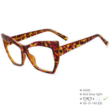 Leopard New Style Cat Eye Blue Light Blocking Computer Glasses