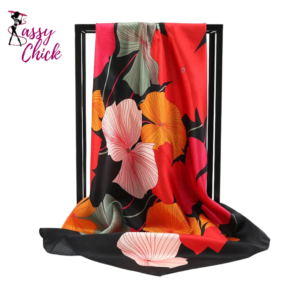 New Summer Silk Square Lady Hair Scarf Bandana Scarf Sassy Chick Logo