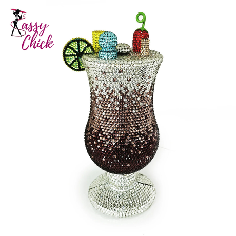 Newest Crystal Wine Glass Full Diamond Handbag Sassy Chick Logo
