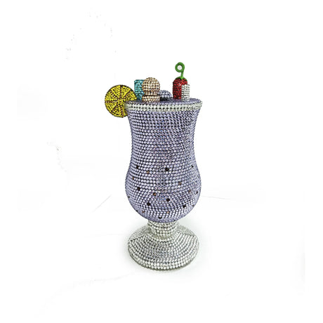 Gray Newest Crystal Wine Glass Full Diamond Handbag