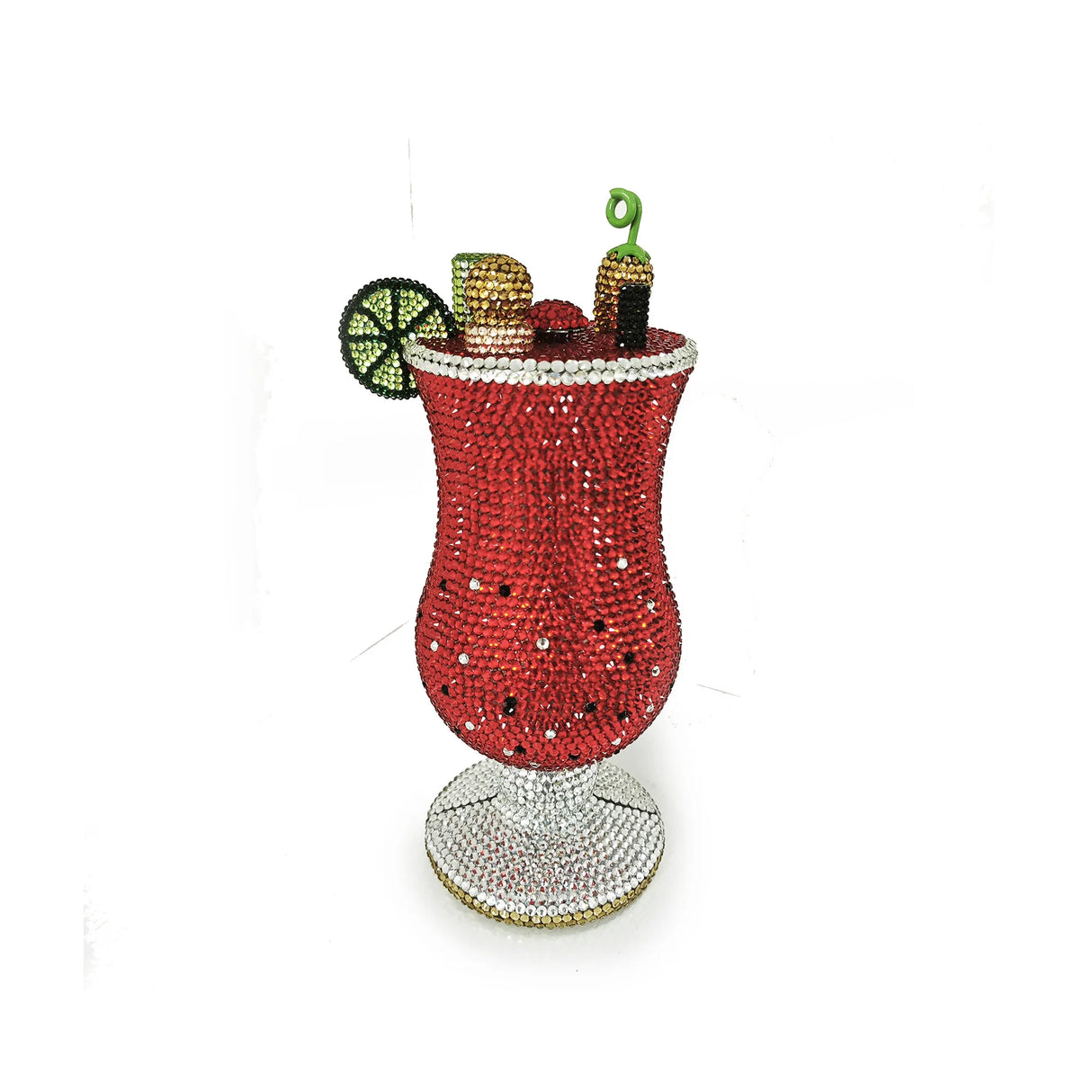 Red Newest Crystal Wine Glass Full Diamond Handbag