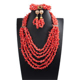 Pink Nigerian Coral Beads Jewelry Sets