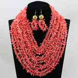 Pink Nigerian Coral Beads Jewelry Sets
