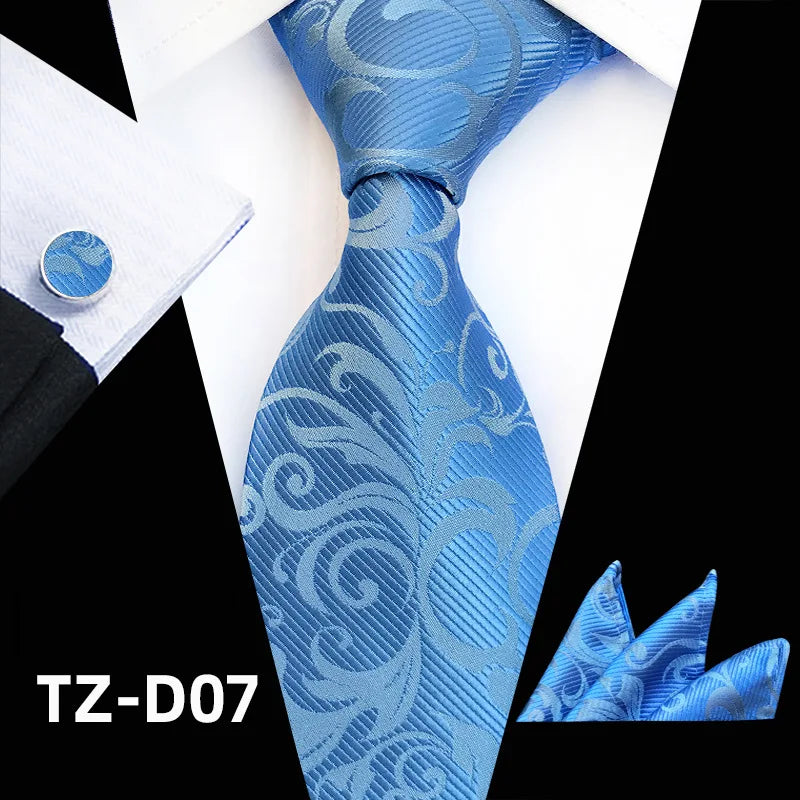 blur floral pattern tie set