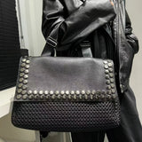Nylon Mesh Splicing Large Capacity Double sided Shoulder Bag