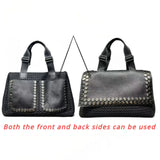Nylon Mesh Splicing Large Capacity Double sided Shoulder Bag