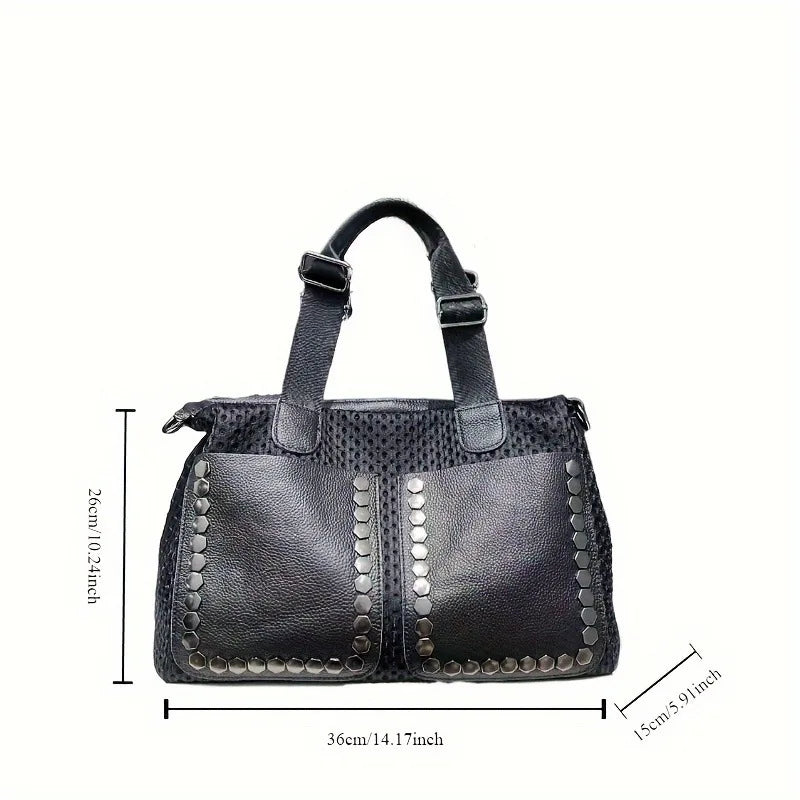 Size of Nylon Mesh Splicing Large Capacity Double sided Shoulder Bag