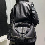 Model holding Nylon Mesh Splicing Large Capacity Double sided Shoulder Bag