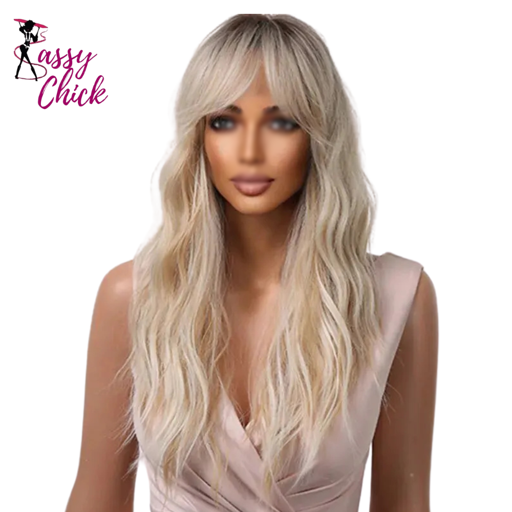 Ombre Long Wavy Synthetic Wigs Sassy Chick Logo